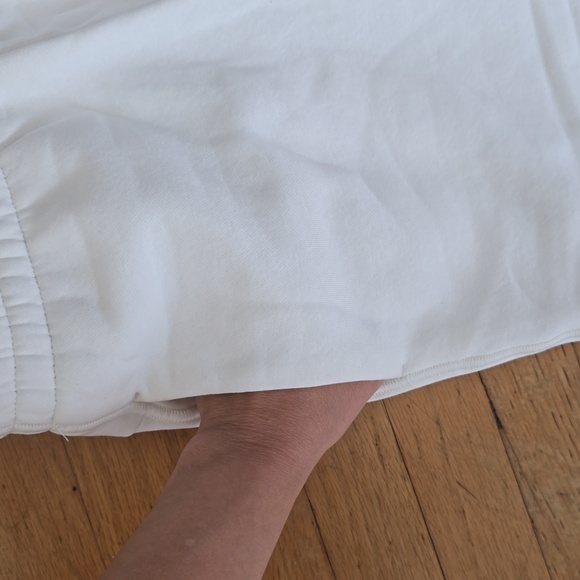 Nike Air Kids Standard Fit Taper Leg Regular Length Fleece White Jogger Size M - Picture 10 of 11